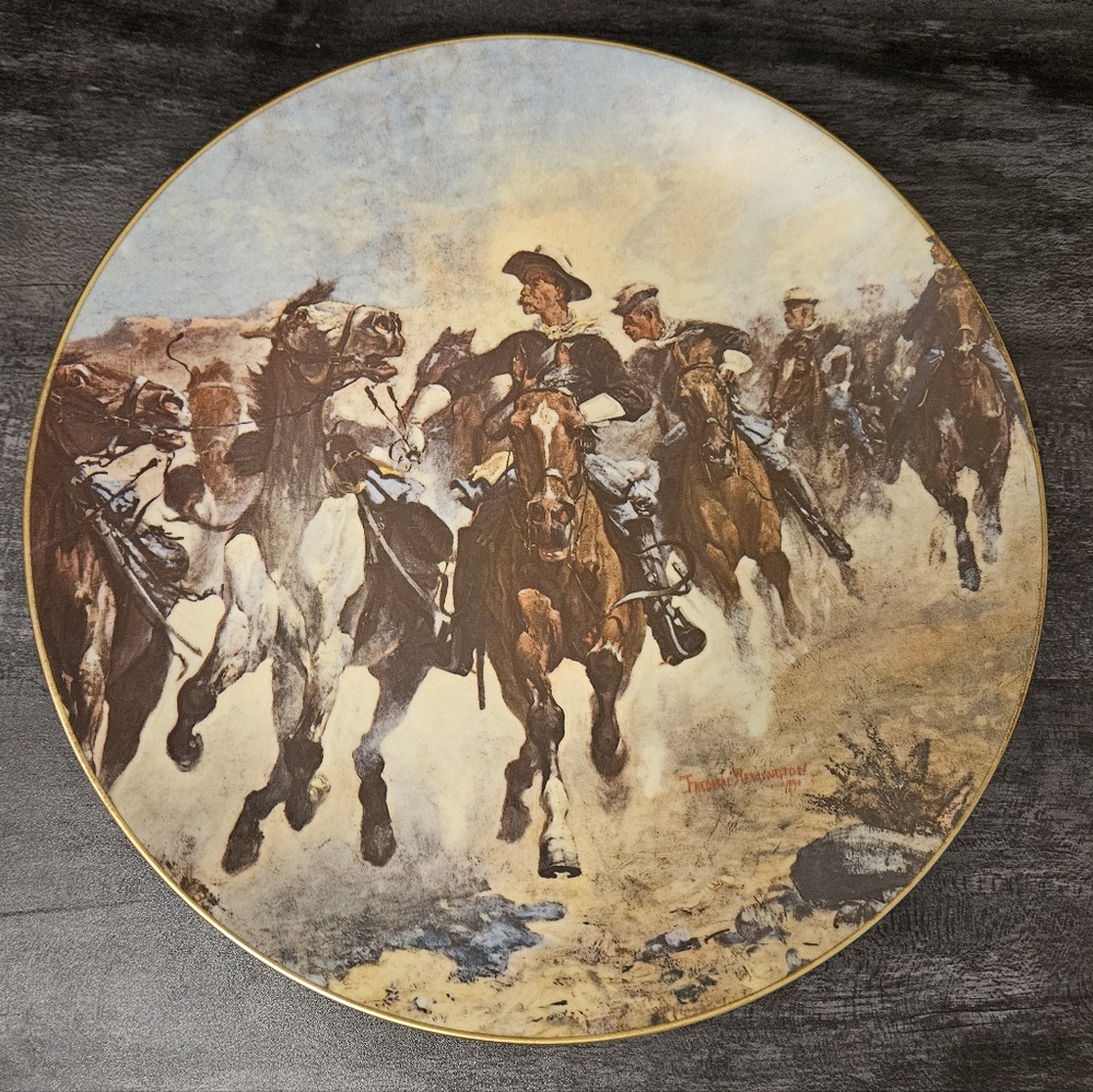 Decorative Collector Plate ft. "Dismounted: The 4th Troopers Moving"